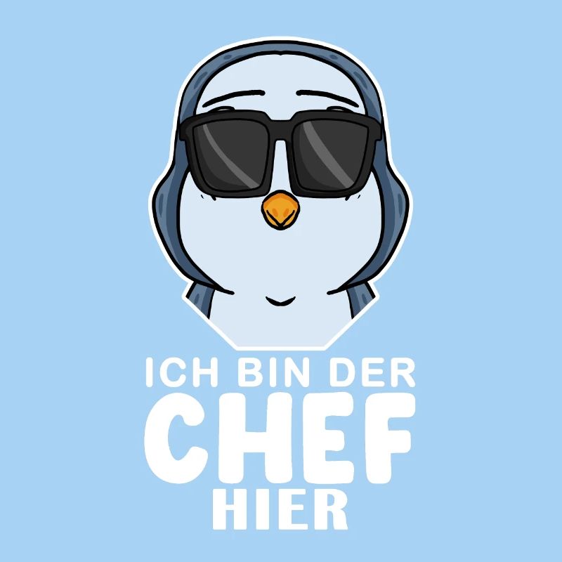 cooler Pinguin Chef Spruch