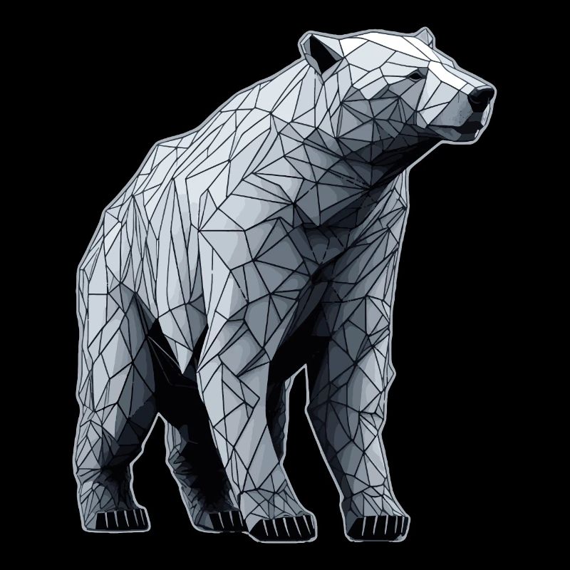 Polar Bear Polygon LIne Art