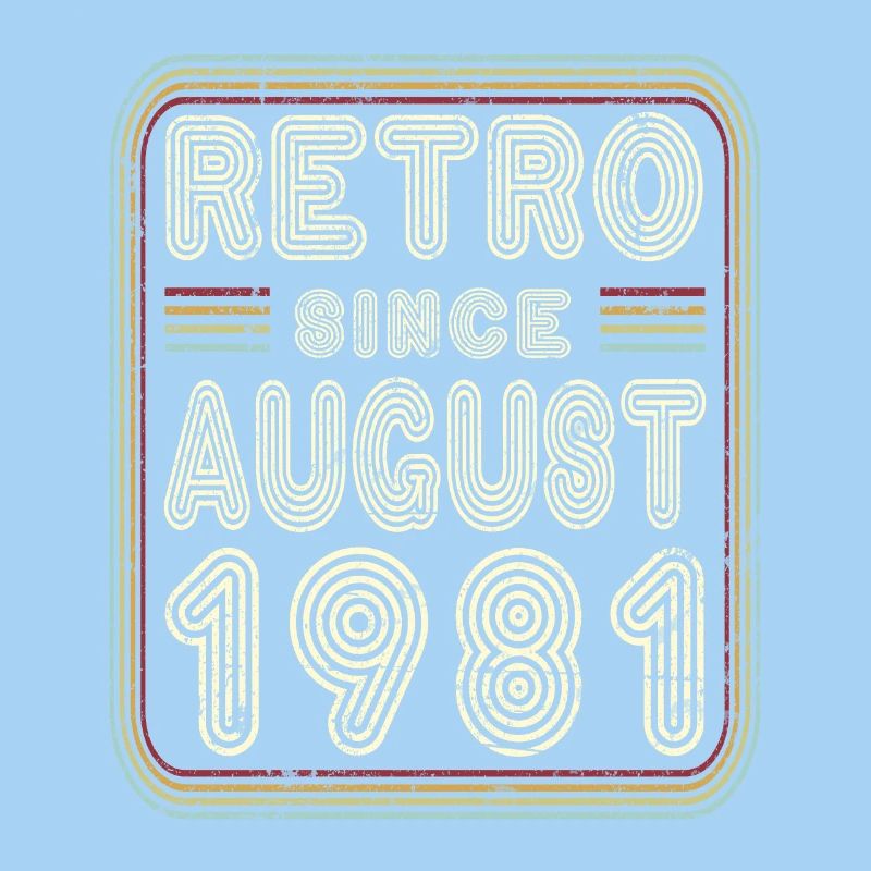Anniversaire Août 1981 Cadeau rétro