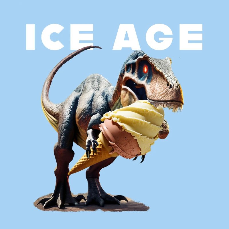 Eiszeit mit Dinosaurier