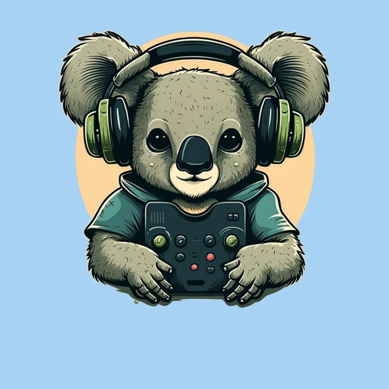 Koalabär mit Walkman