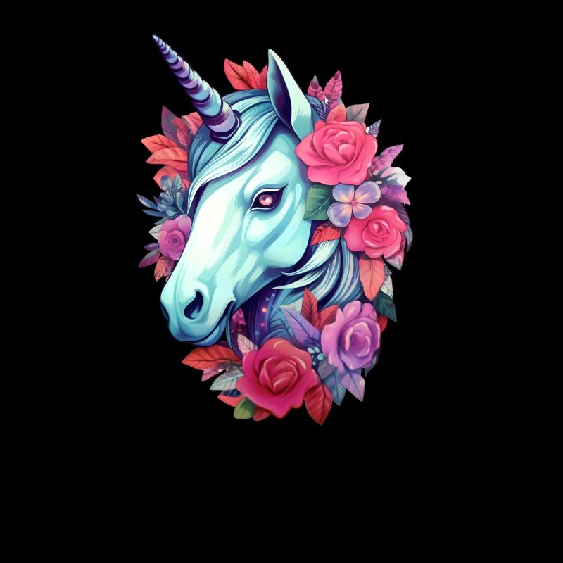 Einhorn Blumen-Ästhetik