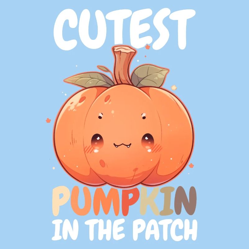 La plus mignonne Pumkin dans le patch Citrouille d’Halloween Kawaii