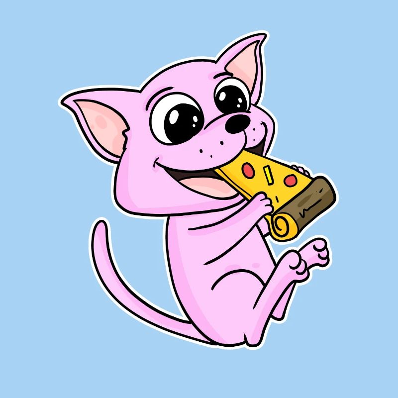 Pizza au chat Sphynx
