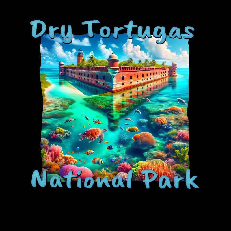 Parc national de Tortugas sèches en Floride – Style grunge