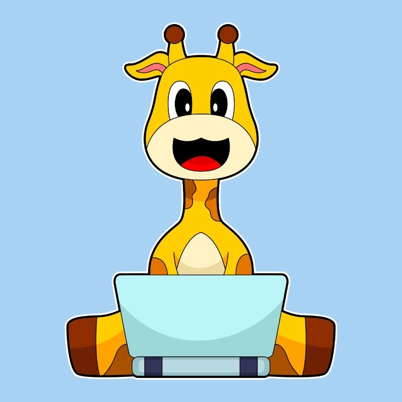 Ordinateur portable girafe