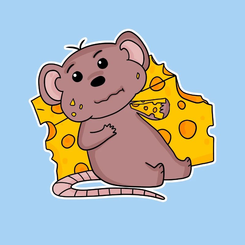 Mouse motif with cheese