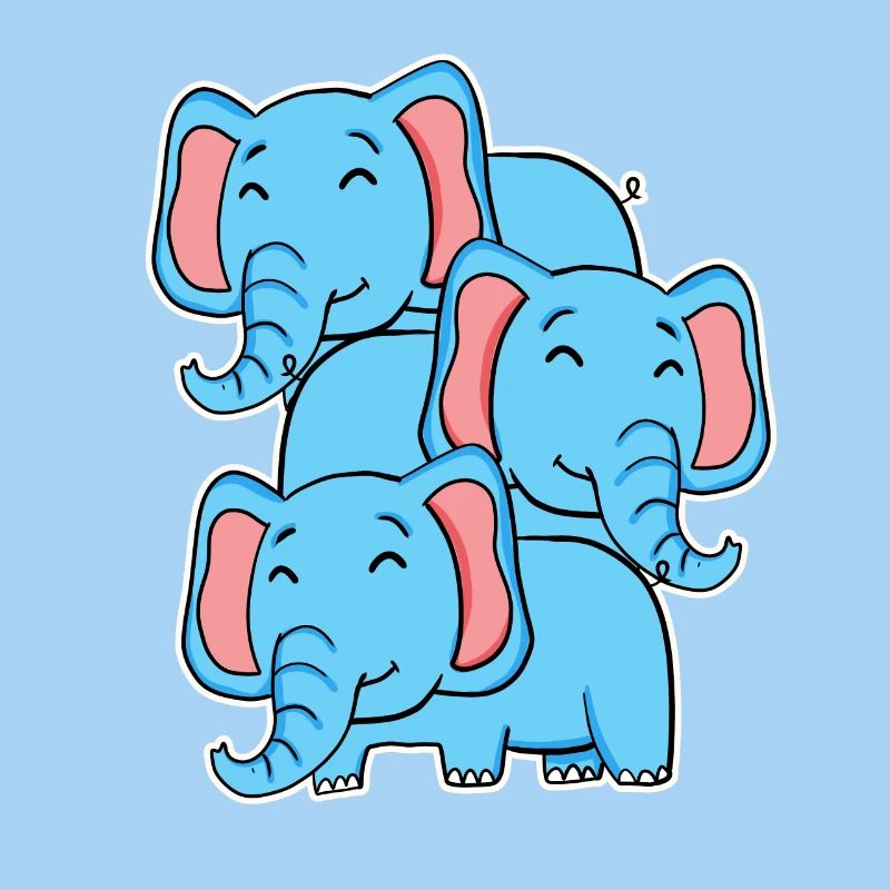 Éléphant mignon - Motif d’éléphant
