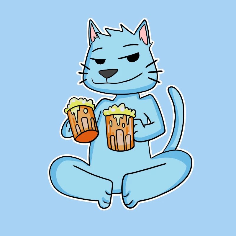 Chat à la bière