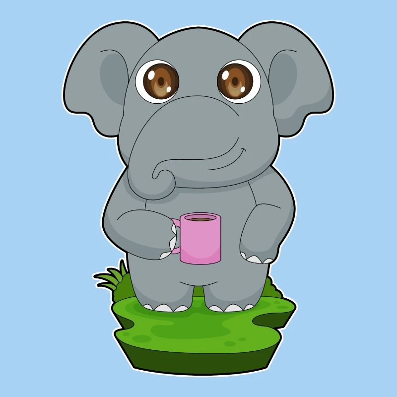 Elefant Kaffee Becher