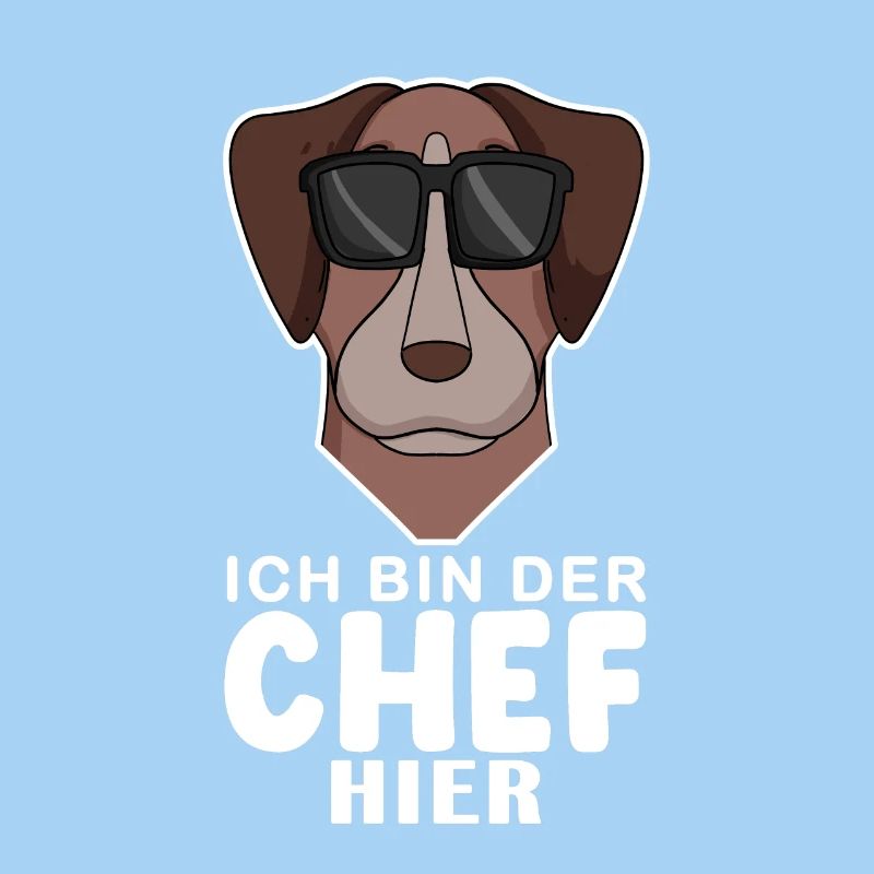 Chef Spruch Anführer Hund Pointer Motiv