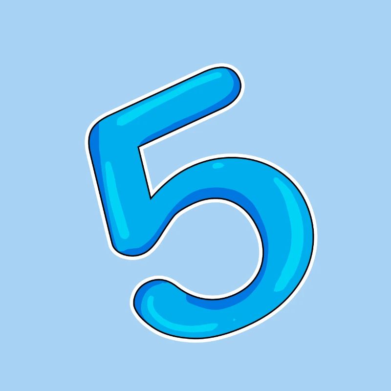 Numéro 5 Bleu
