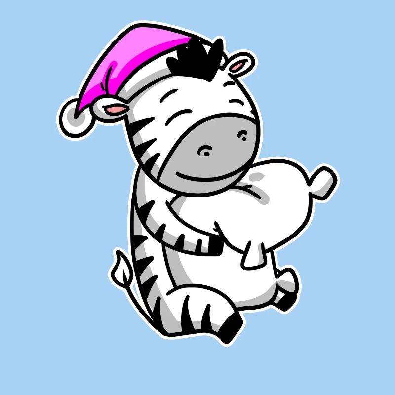 Zebra Müde Ausschlafen Schlafen Mädchen