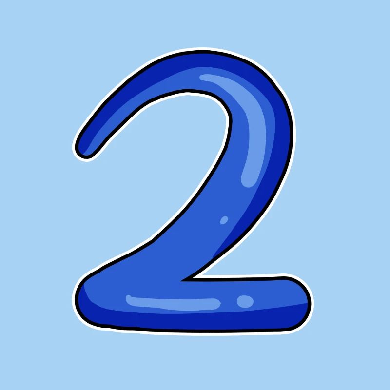 Two - 2 - Number Number