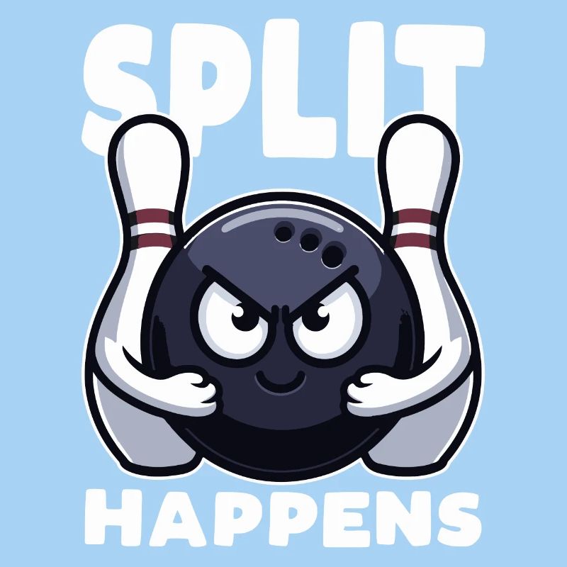 Split Happens Bowling Lustige Bowlingkugel zwei Pins