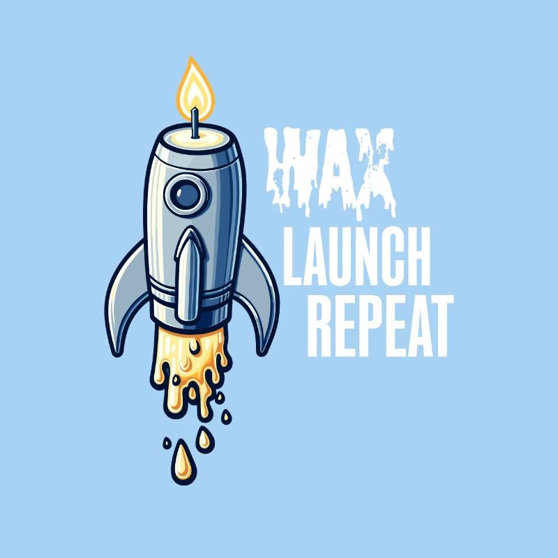 WAX Launch Repeat – Fun Rocket Candle Design