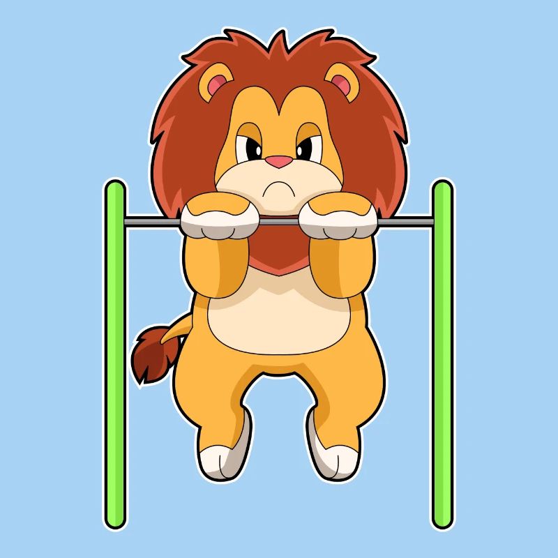 Lion Bodybuilder Pull-ups Bodybuilding