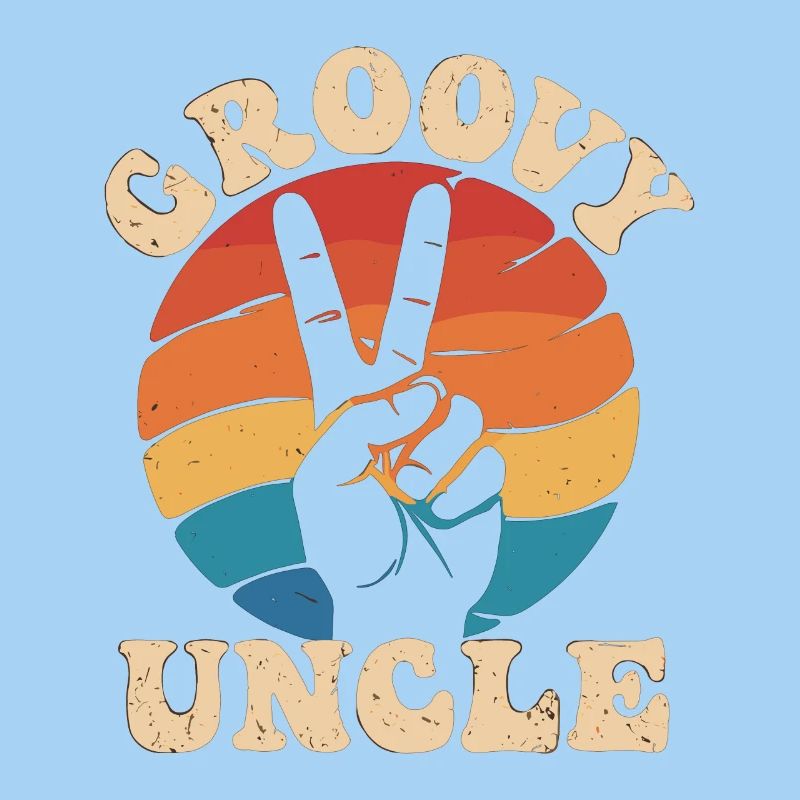 Groovy oncle rétro paix signe de la main