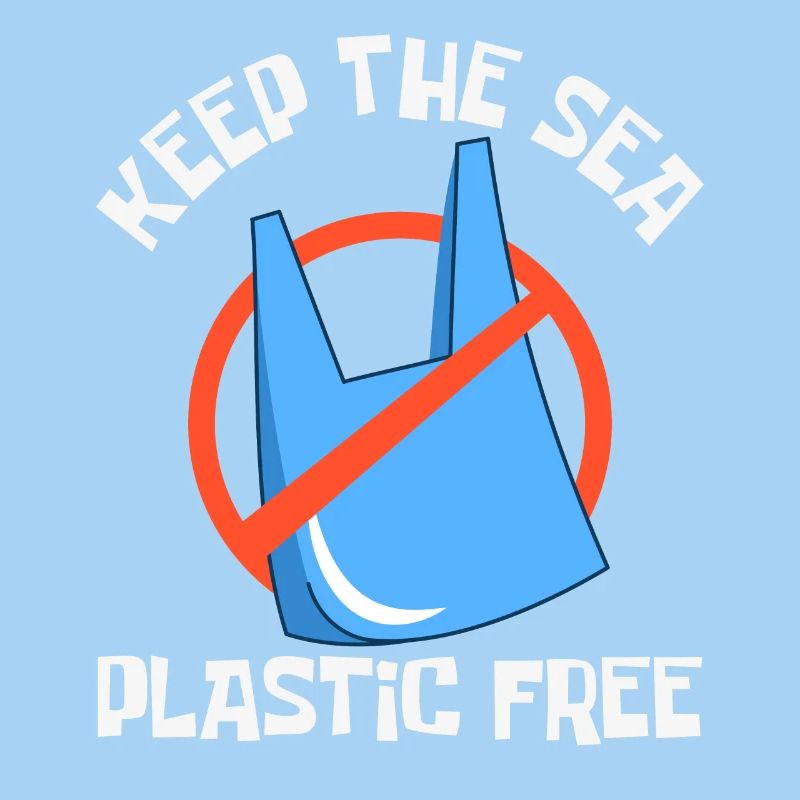 Bathing beach & sea plastic-free against pollution
