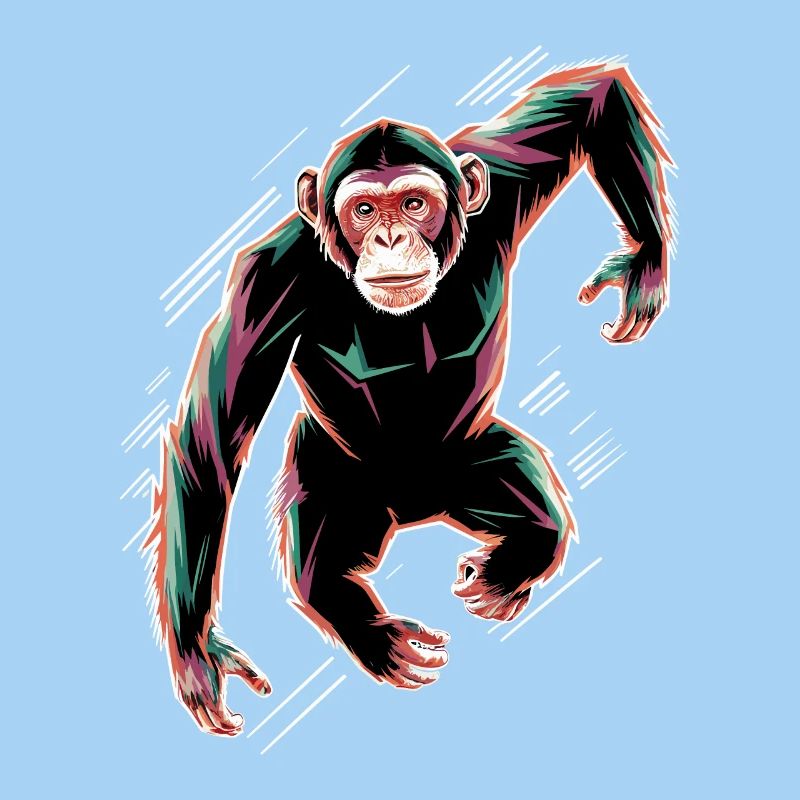Dynamisches Schimpansen-Motiv