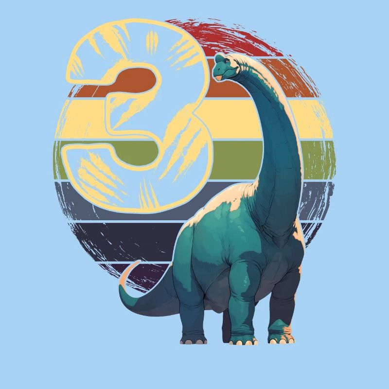 Brachiosaurus 3 Years 3rd Birthday Gift