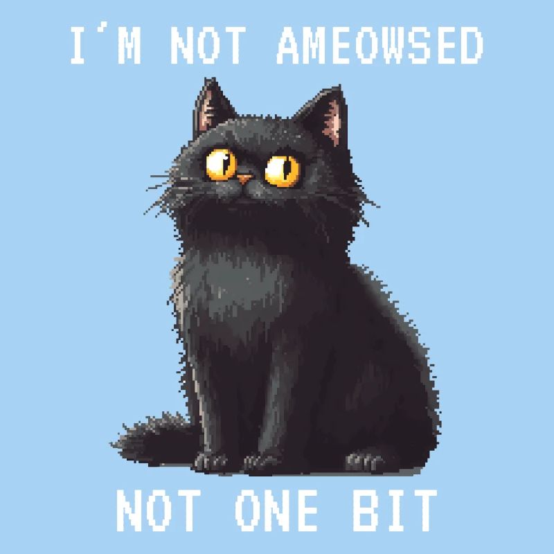 I'm Not Ameowsed Grimmige Katze Pixelart Pixel