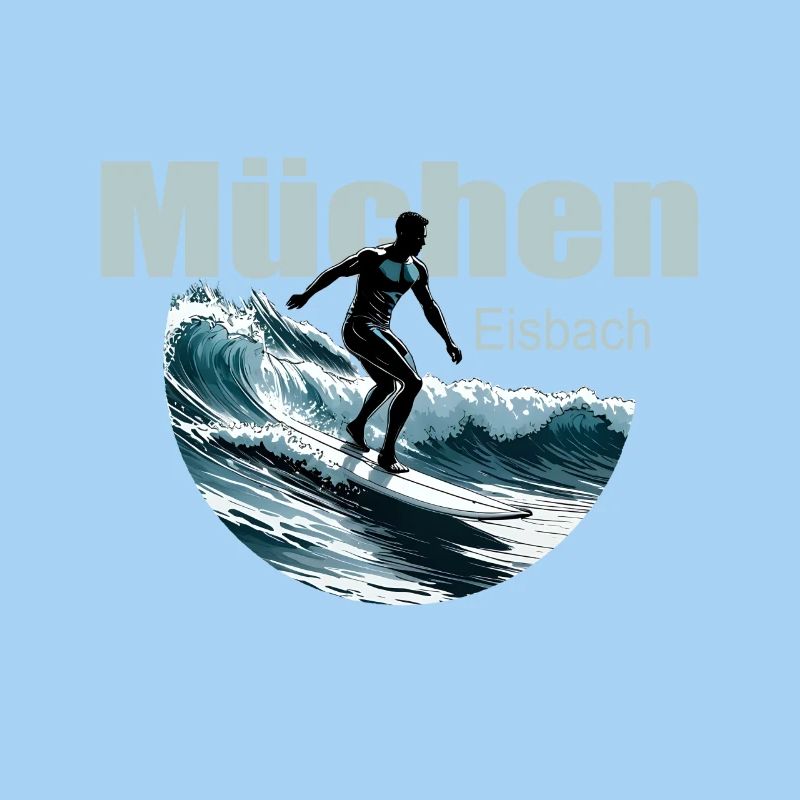 Munich Eisbach Vague de surf Munich Eisbach
