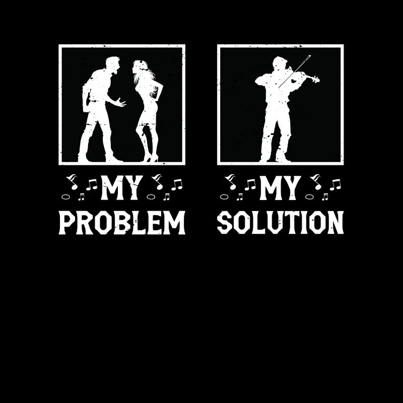 Fiddle Player My Problem My Solution Pictogram Dad