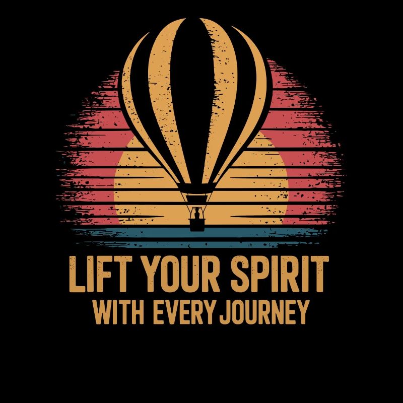 Heißluftballon Inspirierende Botschaft: Hebe