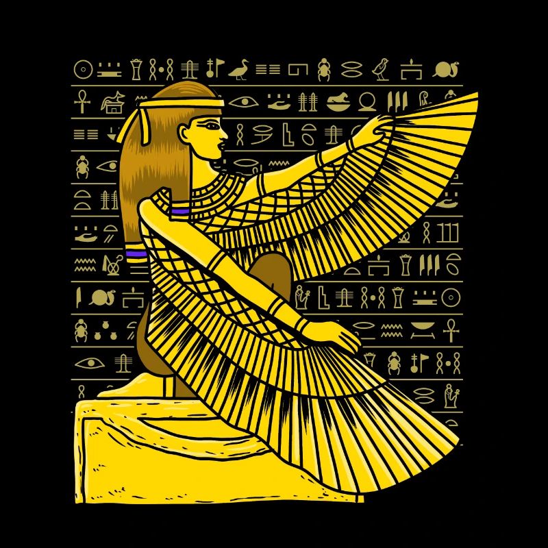 Hieroglyphs Isis Egyptian Mythology