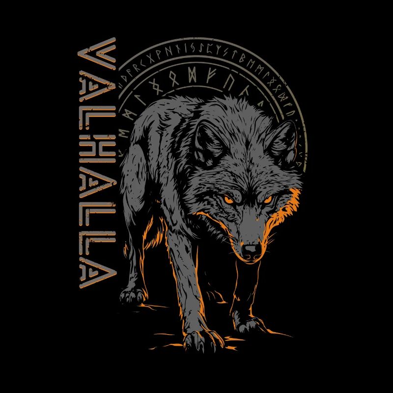 Nordische Runen Vegvisir Wolf Odins Son Wikinger
