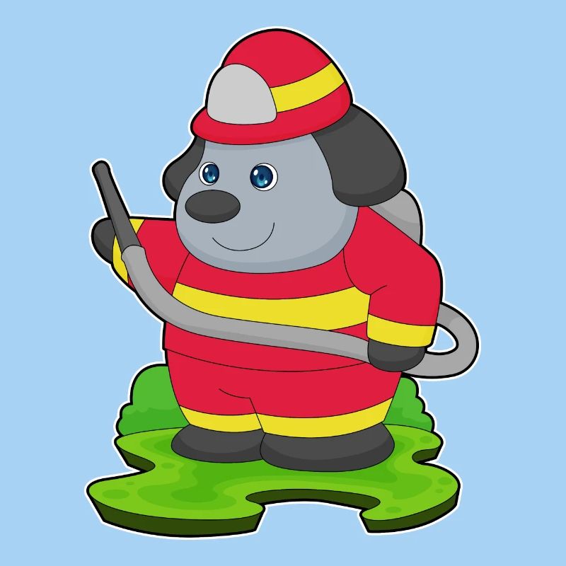 Chien pompier pompier brigade
