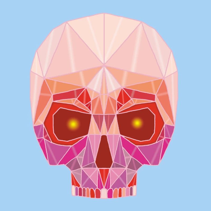 Tête de mort rubis