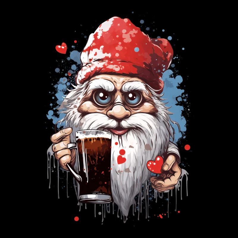 Gnome with Santa hat