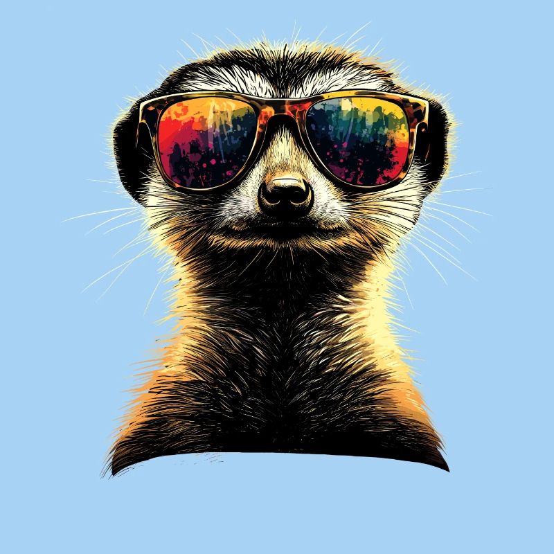 Lunettes de soleil suricate coloré mignon suricate