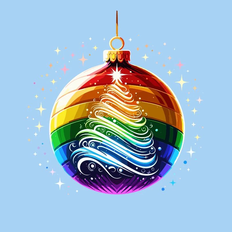 Regenbogen Weihnachtskugel