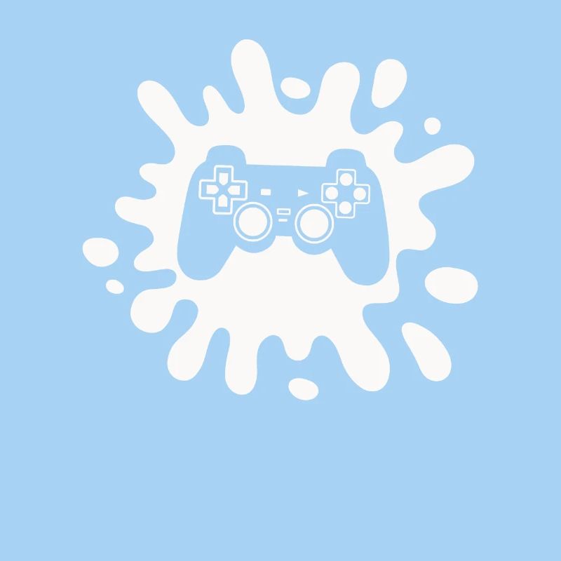 Zocker Splatter-Controller – Retro Gaming Kunst