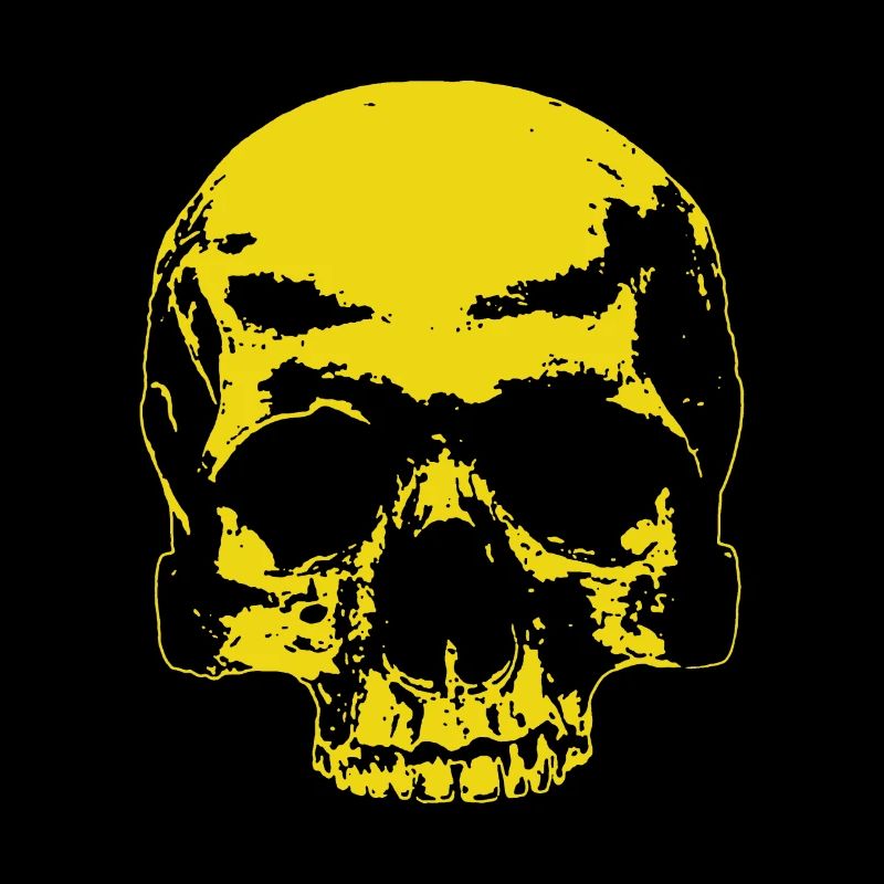 Crâne Crâne Crâne Jaune