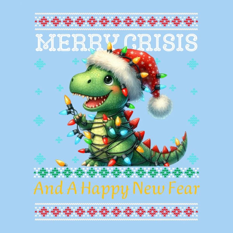 Joyeuse Crise Weihnachten Dino Noël laid