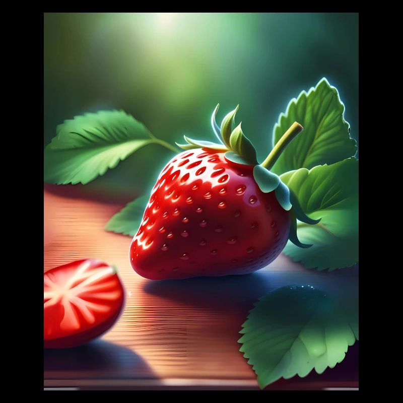 Rote saftige Erdbeere