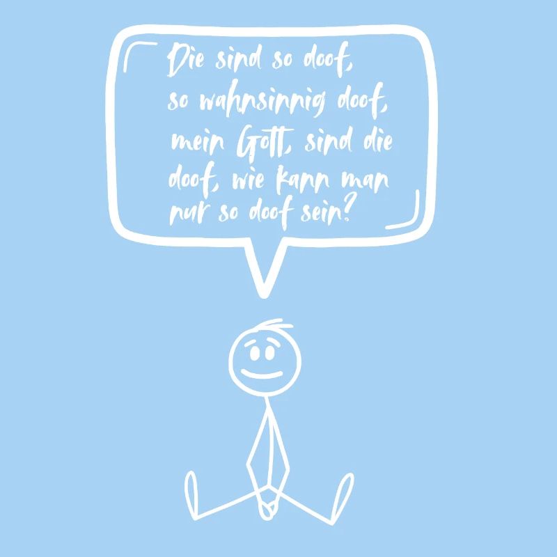Funny Goofy Stick Figure Statement Speech Bubble