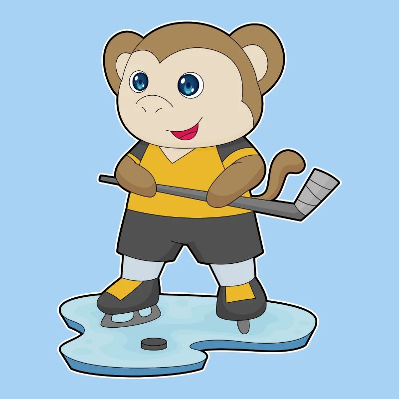 Affe Eishockey Eishockeyschläger
