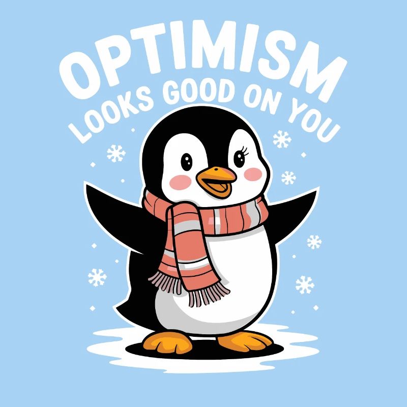 Optimismus Steht Dir Gut Pinguin Winter