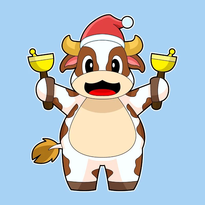 Cloches de Noël Vache Noël