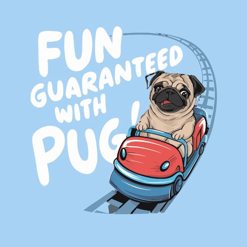 Mops Hundehalter Mops Liebe Achterbahn