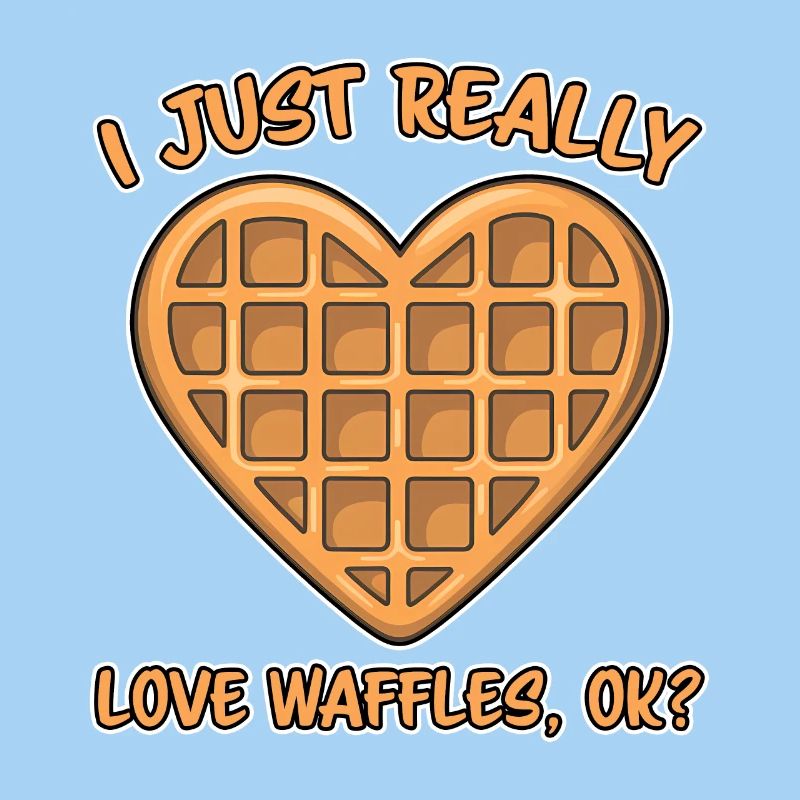 Waffles Saying Dessert Funny Waffles Gift
