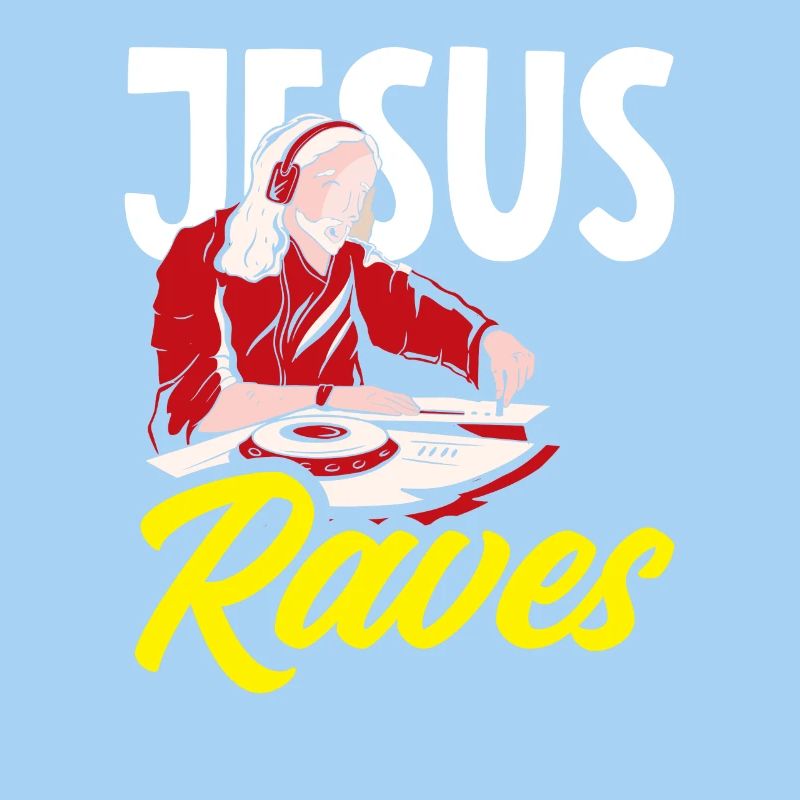 Techno Lover Jesus Raves DJ Art