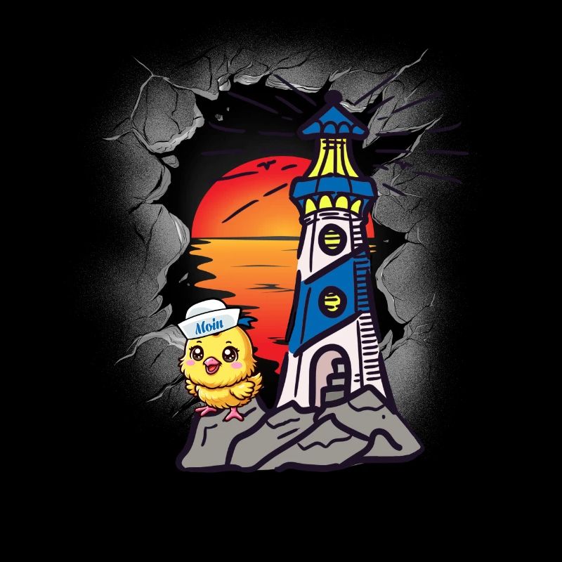 Nautical sailor chick lighthouse maritime