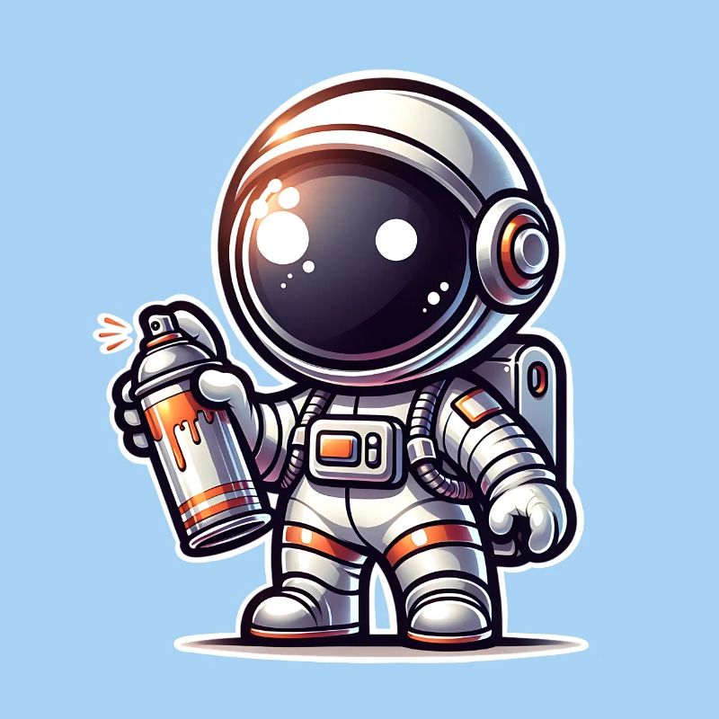 Graffiti Sprayer Astronaut