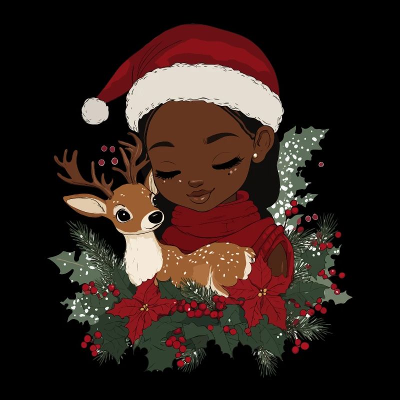 Afrikanische Weihnachtsfrau Kaffee Weihnachten